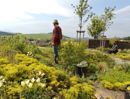 Záhrada s výhľadom do krajiny